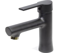 Смеситель для умывальника Doron DL 2343B-N, шаровый, черный, излив короткий, п/г 016290