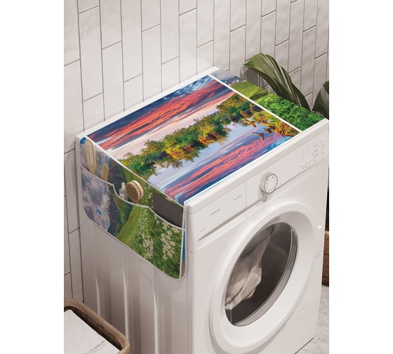 Органайзер для хранения Ambesonne "Горный коллаж" на стиральную машину, 45x120 см, cwm_18459 1