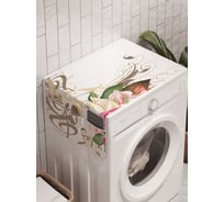 Органайзер для хранения Ambesonne "Цветы в музыке" на стиральную машину, 45x120 см, cwm_2555