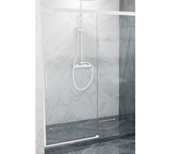 Дверь в душевую нишу GuteWetter GWMPSLD862 180x200 см, цвет фурнитуры белый матовый, цвет стекла бесцветный, стекло закаленное 8 мм / 6 мм, открывание двери левое / правое 4698032998554 1