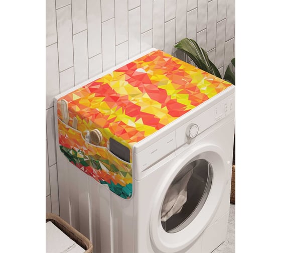 Органайзер для хранения Ambesonne "Радужный камень" на стиральную машину, 45x120 см, cwm_17399 1