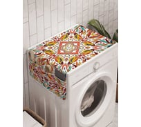 Органайзер для хранения Ambesonne "Геометрические цветы" на стиральную машину, 45x120 см, cwm_16950