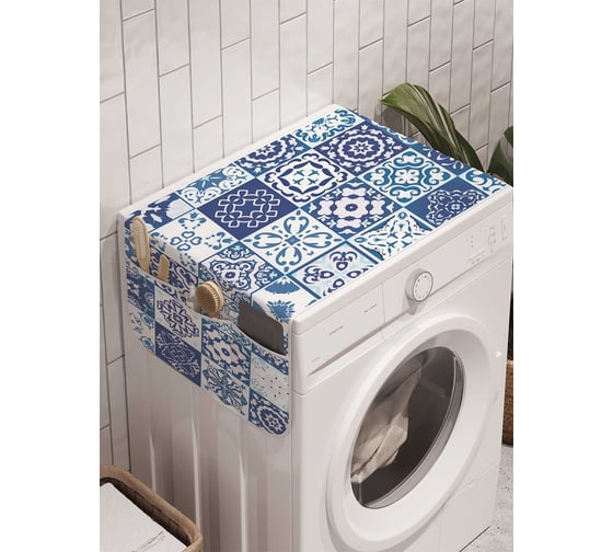 Органайзер для хранения Ambesonne "Зима в узорах" на стиральную машину, 45x120 см, cwm_17008 1