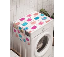Органайзер для хранения Ambesonne "Кошачьи формы" на стиральную машину, 45x120 см, cwm_25657