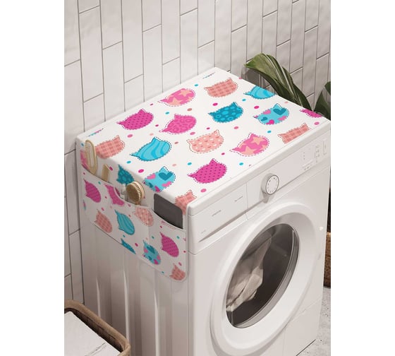 Органайзер для хранения Ambesonne "Кошачьи формы" на стиральную машину, 45x120 см, cwm_25657 1