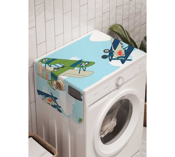 Органайзер для хранения Ambesonne "Воздушные фигуры" на стиральную машину, 45x120 см, cwm_10627 1