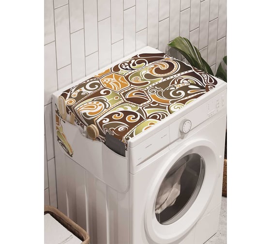 Органайзер для хранения Ambesonne "Мистическая черепаха" на стиральную машину, 45x120 см, cwm_2798 1