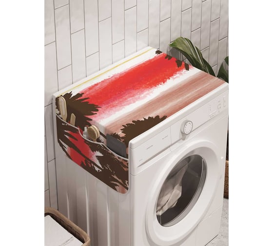 Органайзер для хранения Ambesonne "Гавайская радуга" на стиральную машину, 45x120 см, cwm_2833 1