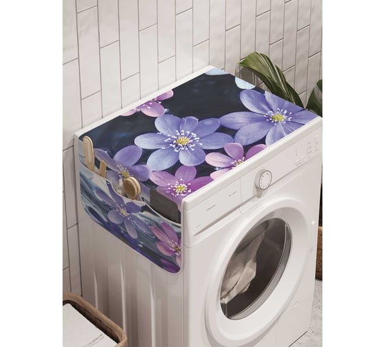 Органайзер для хранения Ambesonne "Цветочный стакан" на стиральную машину, 45x120 см, cwm_2395 1