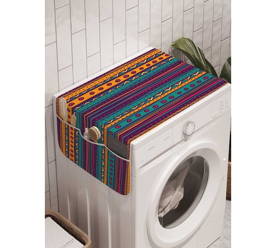 Органайзер для хранения Ambesonne "Полосы свободы" на стиральную машину, 45x120 см, cwm_26701 1