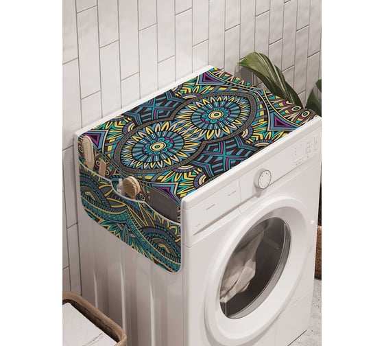 Органайзер для хранения Ambesonne "Совпадение узора" на стиральную машину, 45x120 см, cwm_30126 1