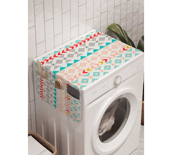 Органайзер для хранения Ambesonne "Фигурная загадка" на стиральную машину, 45x120 см, cwm_26739 1