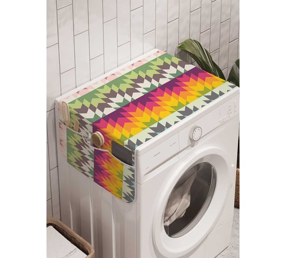 Органайзер для хранения Ambesonne "Острые волны" на стиральную машину, 45x120 см, cwm_23242 1