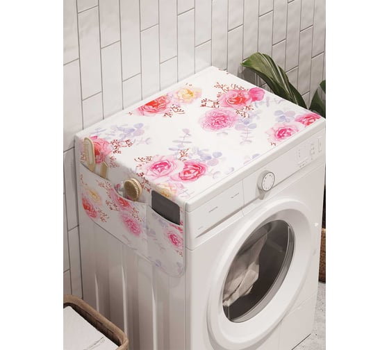 Органайзер для хранения Ambesonne "Милые розы" на стиральную машину, 45x120 см, cwm_17040 1