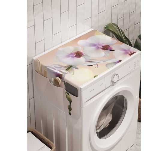 Органайзер для хранения Ambesonne "Нежная орхидея" на стиральную машину, 45x120 см, cwm_2601