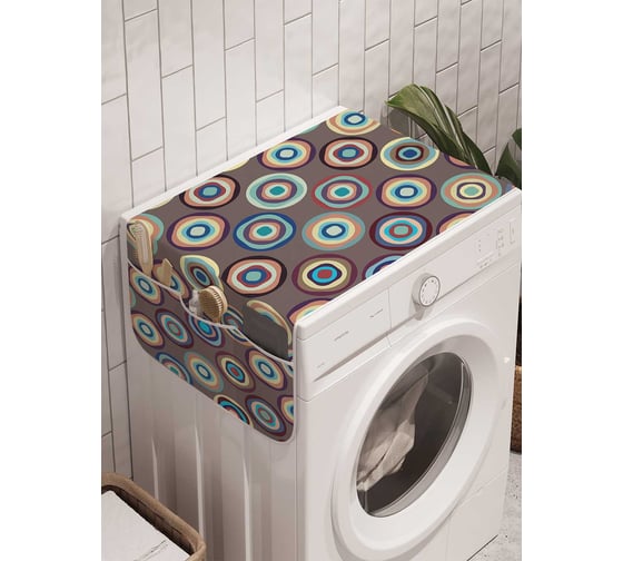 Органайзер для хранения Ambesonne "Полет между кругов" на стиральную машину, 45x120 см, cwm_23309