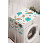 Органайзер для хранения Ambesonne "Античная рыба" на стиральную машину, 45x120 см, cwm_18377