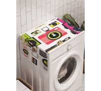 Органайзер для хранения Ambesonne "Ретро фотоаппараты" на стиральную машину, 45x120 см, cwm_13161