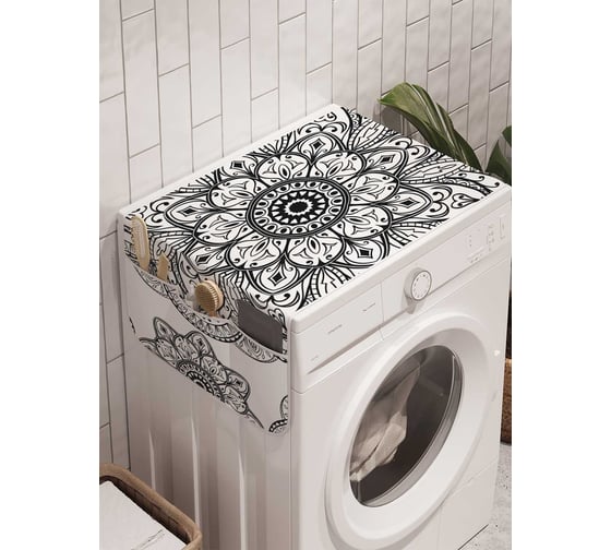 Органайзер для хранения Ambesonne "Песенные цветы" на стиральную машину, 45x120 см, cwm_21204 1