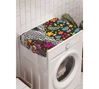 Органайзер для хранения Ambesonne "Сова с цветочными крыльями" на стиральную машину, 45x120 см, cwm_10801