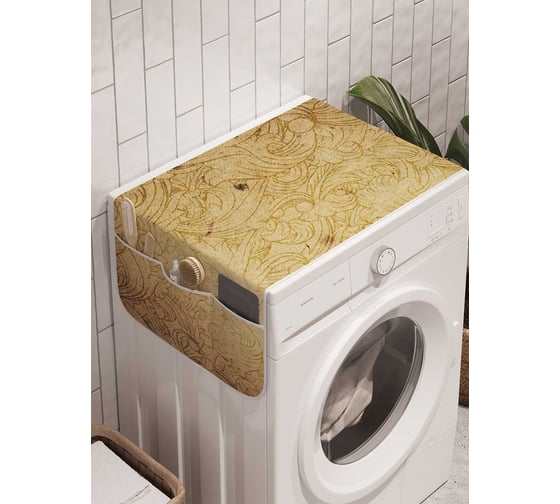 Органайзер для хранения Ambesonne "Теневые завитки" на стиральную машину, 45x120 см, cwm_16596 1
