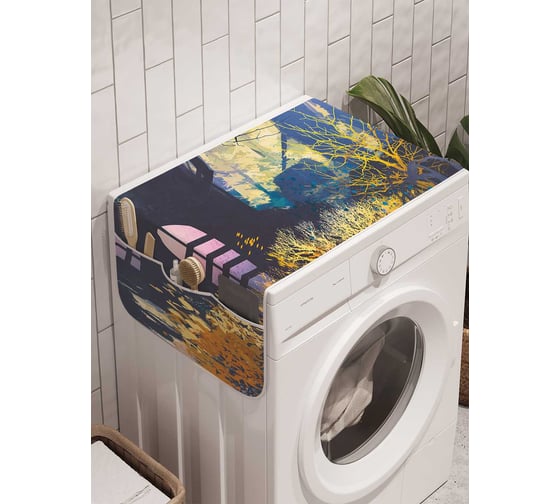 Органайзер для хранения Ambesonne "Загадочный дом" на стиральную машину, 45x120 см, cwm_23030 1