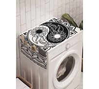 Органайзер для хранения Ambesonne "Цветы Инь и ян" на стиральную машину, 45x120 см, cwm_18607