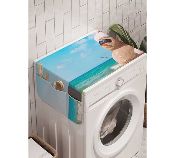 Органайзер для хранения Ambesonne "Песочный снеговик" на стиральную машину, 45x120 см, cwm_21441 1