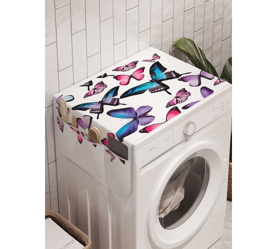 Органайзер для хранения Ambesonne "Строй бабочек" на стиральную машину, 45x120 см, cwm_11015 1