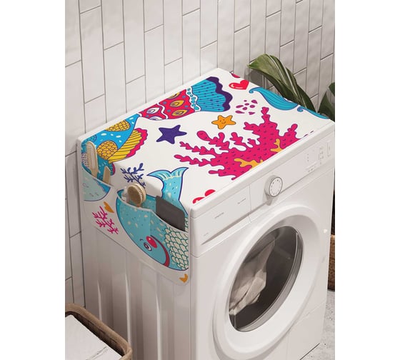 Органайзер для хранения Ambesonne "Сказки в океане" на стиральную машину, 45x120 см, cwm_21270 1