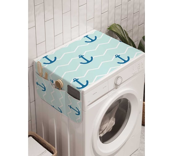 Органайзер для хранения Ambesonne "Море якорей" на стиральную машину, 45x120 см, cwm_11072 1