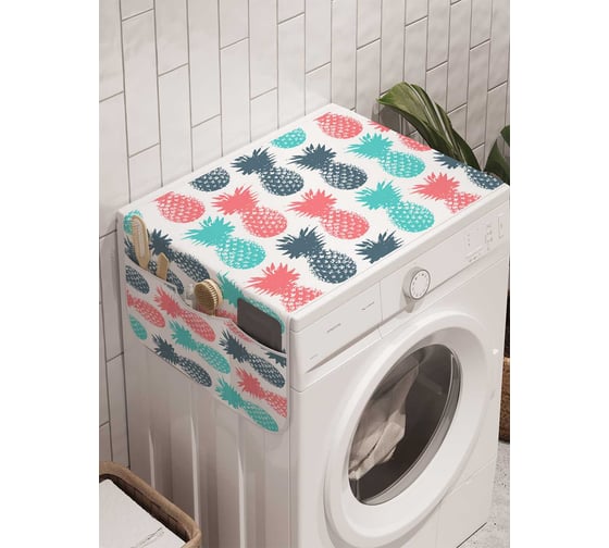 Органайзер для хранения Ambesonne "Ананасовый дождь" на стиральную машину, 45x120 см, cwm_16778 1