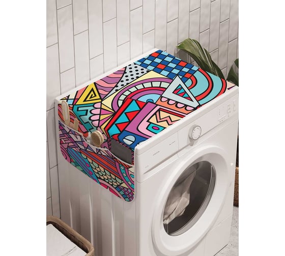 Органайзер для хранения Ambesonne "Абстрактные узоры" на стиральную машину, 45x120 см, cwm_18633 1