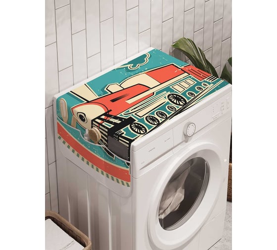Органайзер для хранения Ambesonne "Поезд странствий" на стиральную машину, 45x120 см, cwm_22384 1