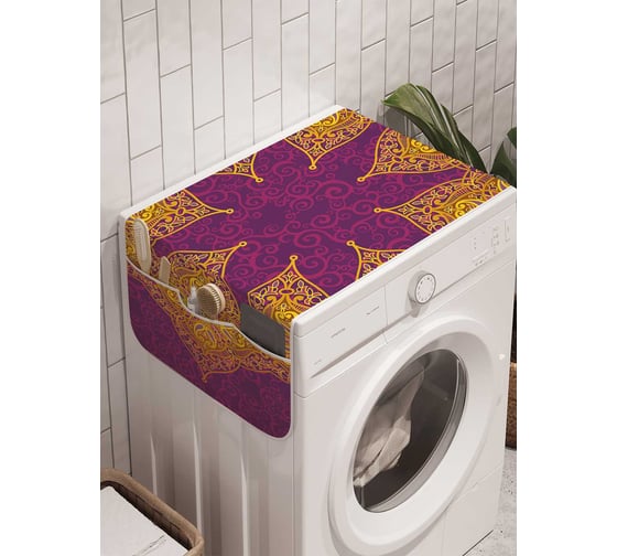 Органайзер для хранения Ambesonne "Цветочный скандал" на стиральную машину, 45x120 см, cwm_18532 1