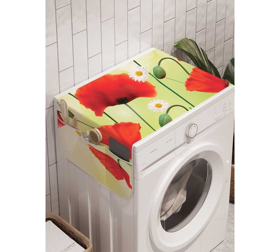 Органайзер для хранения Ambesonne "Полевые цветы" на стиральную машину, 45x120 см, cwm_16558 1