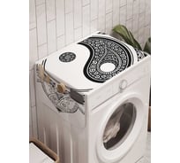 Органайзер для хранения Ambesonne "Расцветший Инь и ян" на стиральную машину, 45x120 см, cwm_18609