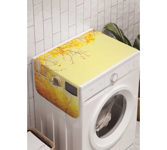 Органайзер для хранения Ambesonne "Осеннее ноты" на стиральную машину, 45x120 см, cwm_16588 1