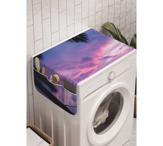 Органайзер для хранения Ambesonne "Пляжный лежак" на стиральную машину, 45x120 см cwm_244896 1