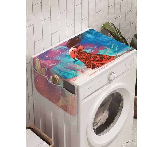 Органайзер для хранения Ambesonne "Леди с озера" на стиральную машину, 45x120 см, cwm_23048 1