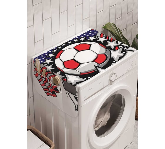 Органайзер для хранения Ambesonne "Футбольный символ" на стиральную машину, 45x120 см, cwm_12403 1