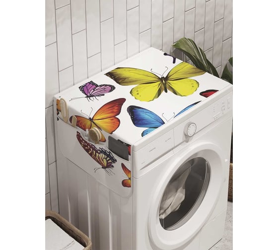 Органайзер для хранения Ambesonne "Летящие бабочки" на стиральную машину, 45x120 см, cwm_11020 1