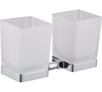 Два стакана для зубных щеток с держателем Wonzon & Woghand хром WW-6628