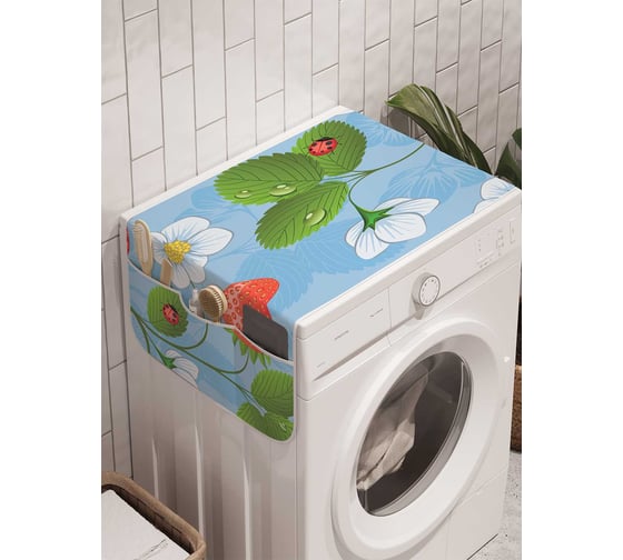 Органайзер для хранения Ambesonne "Первая земляника" на стиральную машину, 45x120 см, cwm_16747 1