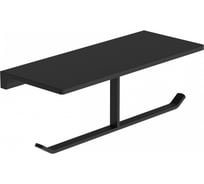 Двойной держатель для туалетной бумаги с полкой Wonzon & Woghand черный WW-9156-BL