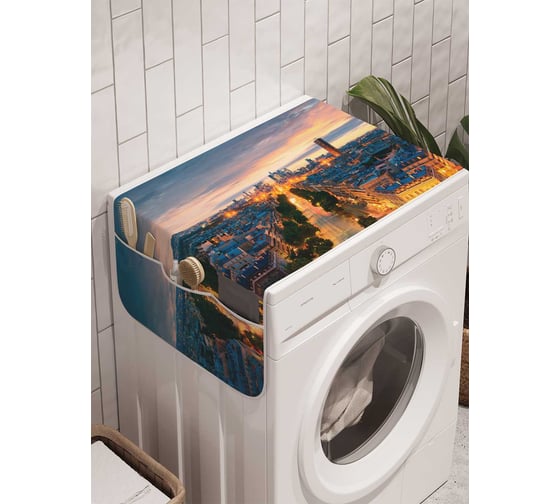 Органайзер для хранения Ambesonne "Ночной Париж" на стиральную машину, 45x120 см, cwm_12265 1