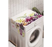 Органайзер для хранения Ambesonne "Бордовые цветы" на стиральную машину, 45x120 см, cwm_2301