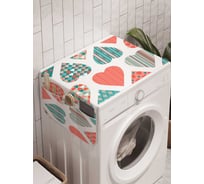 Органайзер для хранения Ambesonne "Домашние сердца" на стиральную машину, 45x120 см, cwm_22892