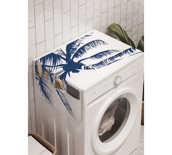 Органайзер для хранения Ambesonne "Облачные пальмы" на стиральную машину, 45x120 см, cwm_18641 1