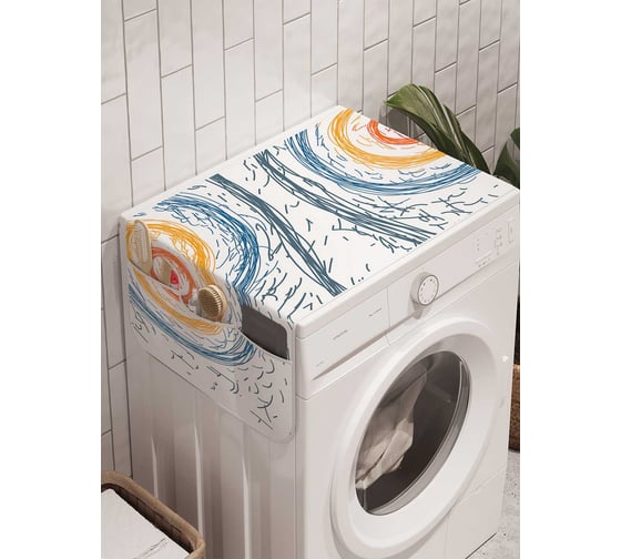 Органайзер для хранения Ambesonne "Удивленная иллюзия" на стиральную машину, 45x120 см, cwm_18643 1